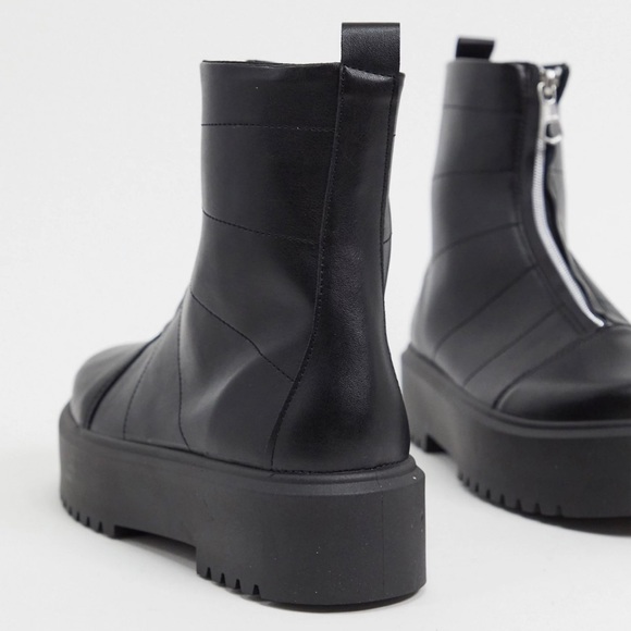 Zip Chunky Boots - Picture 2 of 7
